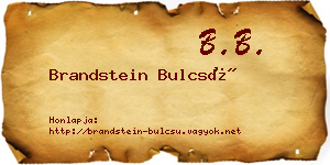 Brandstein Bulcsú névjegykártya