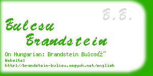 bulcsu brandstein business card